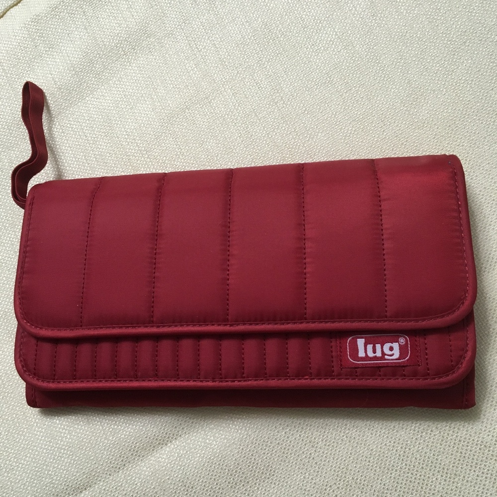 💐 Lug Trolley Wallet Wristlet Clutch Red
